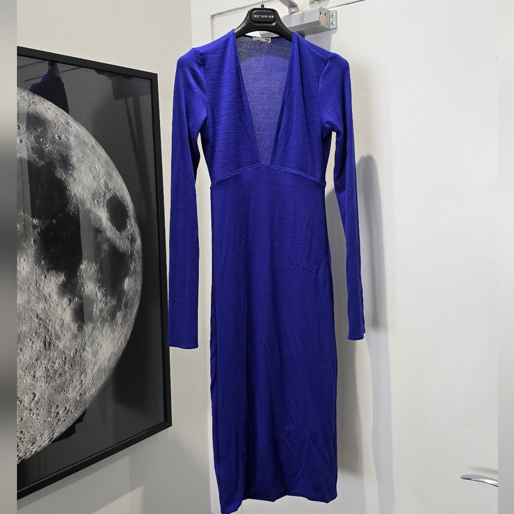 Wilfred Aritzia Deep-V Long Sleeve Dress
